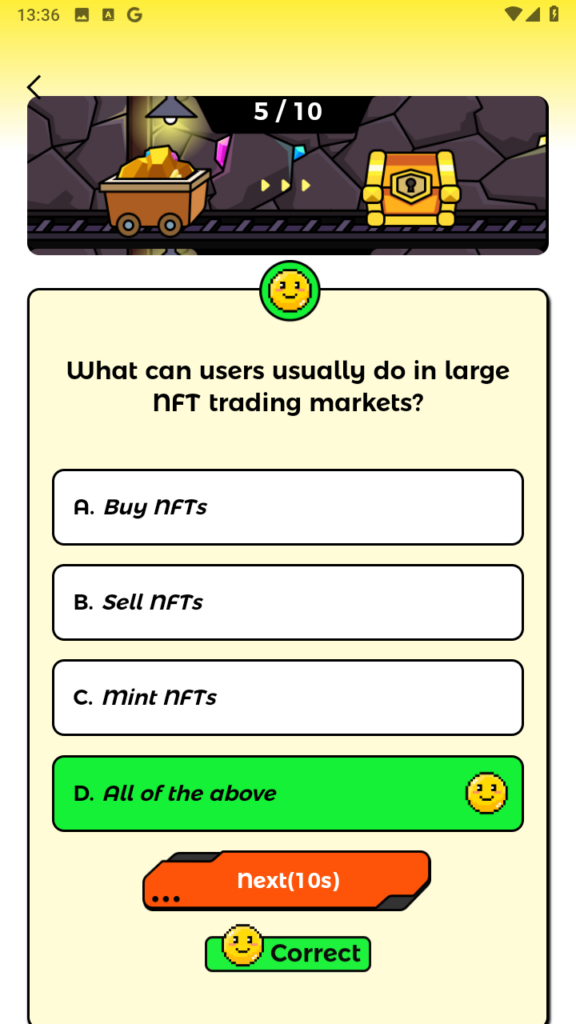 Wild cash. Ответ на вопрос: "What can users usually do in large NFT trading markets?"